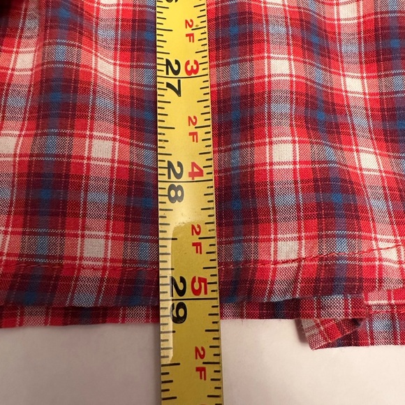Outdoor Research Seapine Red Plaid Short Sleeve Button Up Shirt Size Large - Picture 8 of 8